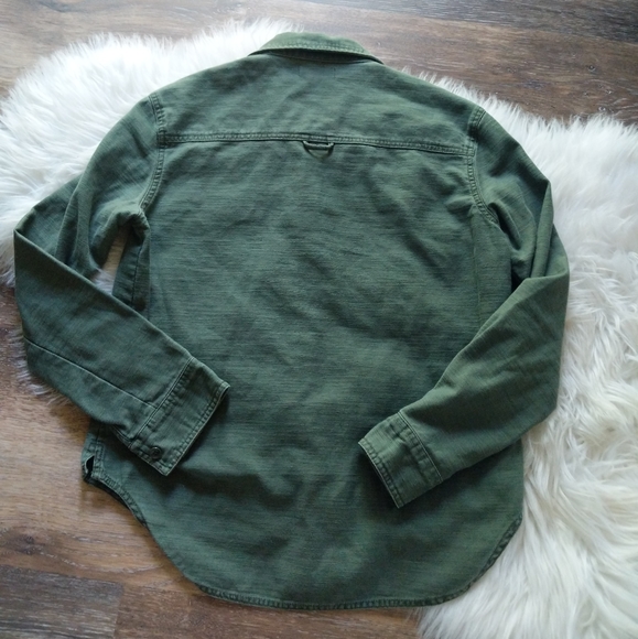 BDG | green military buttondown shirt - Picture 5 of 9